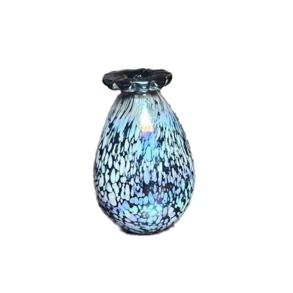 Pearlessence Iridescent Handblown Art Glass Mini Bud Vase Reed Diffuser